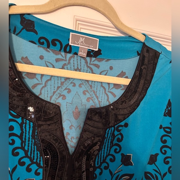 Beautiful top by JM Collection, Size L - Picture 2 of 6